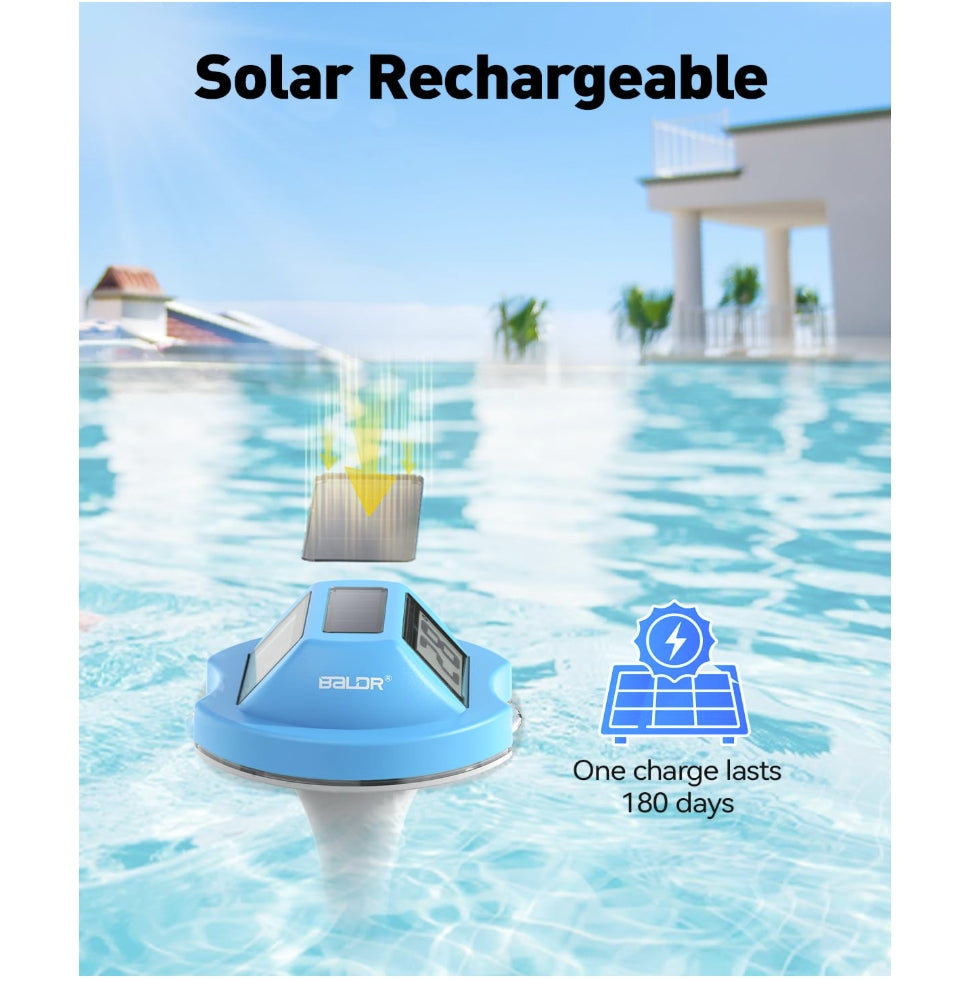 BALDR Pool Thermometer Floating Easy Read(Blue)