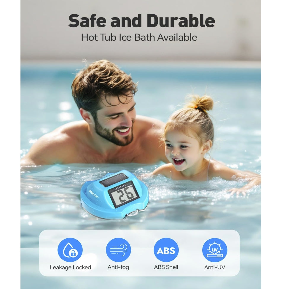 BALDR Pool Thermometer Floating Easy Read(Blue)