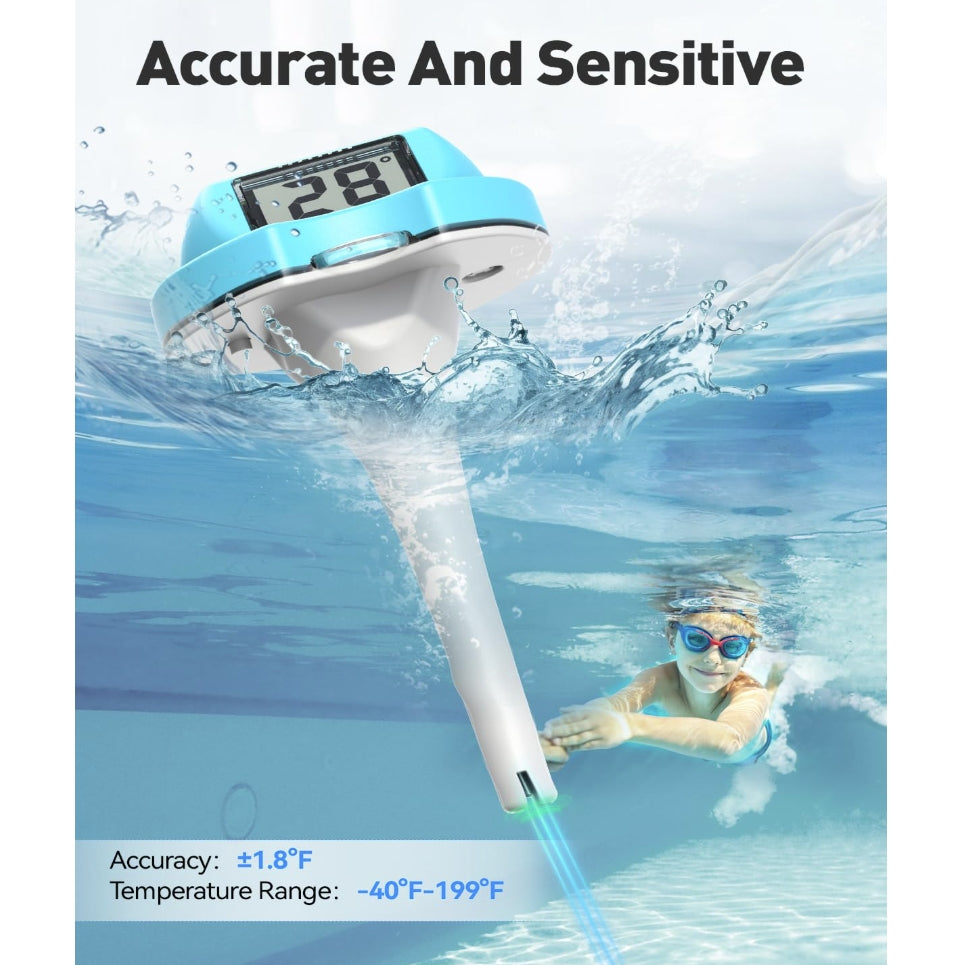 BALDR Pool Thermometer Floating Easy Read(Blue)