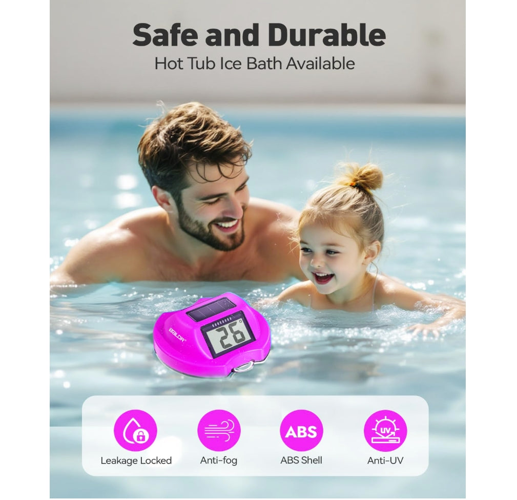 BALDR Pool Thermometer Floating Easy Read(Purple)