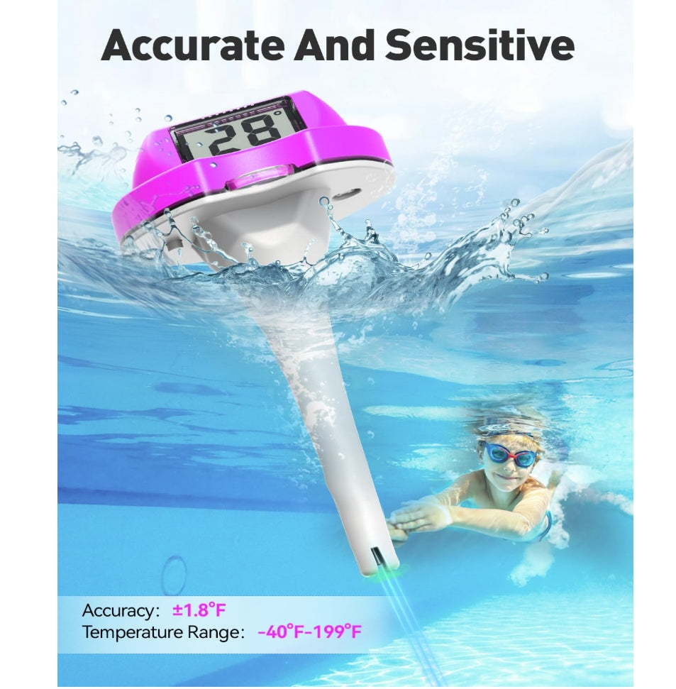 BALDR Pool Thermometer Floating Easy Read(Purple)