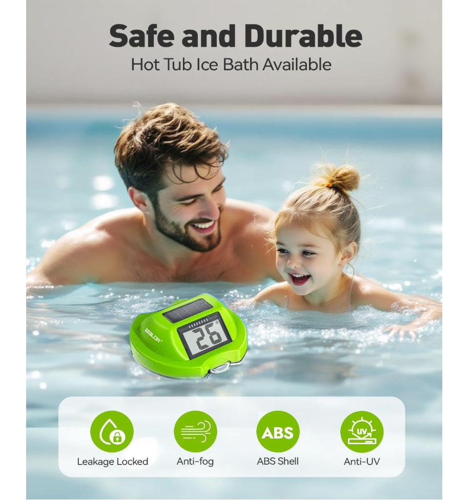 BALDR Pool Thermometer Floating Easy Read (Green)