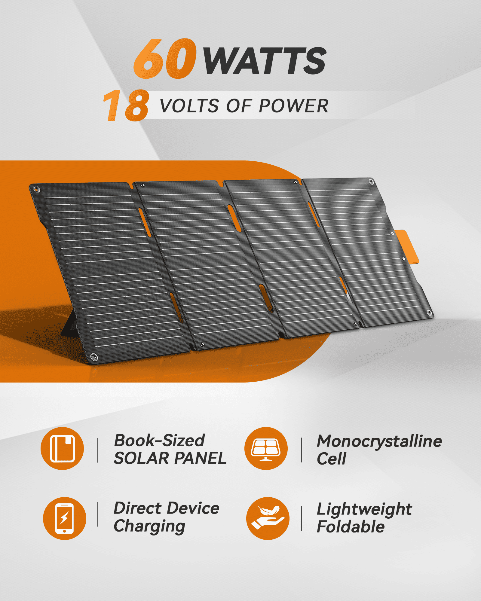 BALDR Solar Generator, 300W Portable Power Station with 60W Solar Panel, for Camping, Emergency Backup