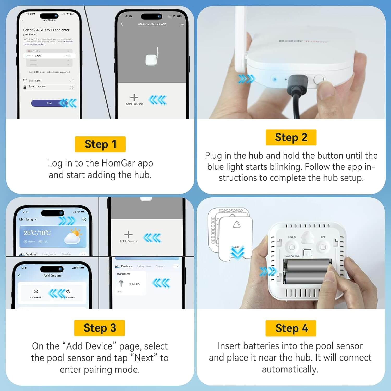 BaldrTherm Wireless Pool Thermometer with 360° LCD Display, Remote Monitoring via App(2 Pack)