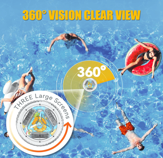 BaldrTherm Pool Thermometer Digital Floating Easy Read, Anti-Fog 360° Reading with Indoor Temperature Humidity Monitor