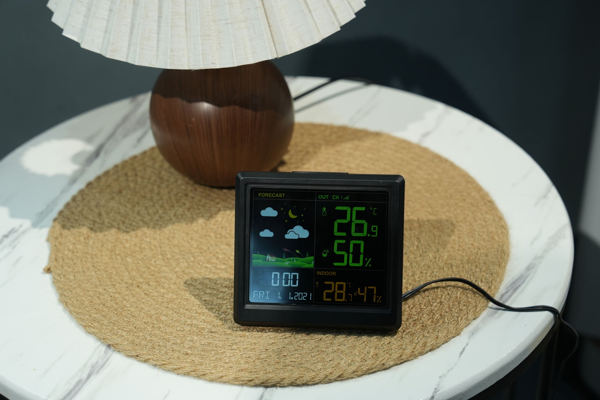 BALDR Home Weather Station - Indoor Outdoor Thermometer Wireless Home Weather Station