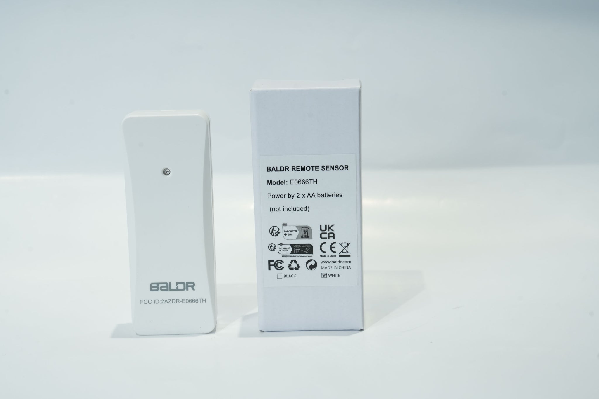 BALDR Wireless Temperature & Humidity Sensor for Weather Stations - Shelf Standing or Wall Hanging - Black (One Sensor Only, Battery Not Included)