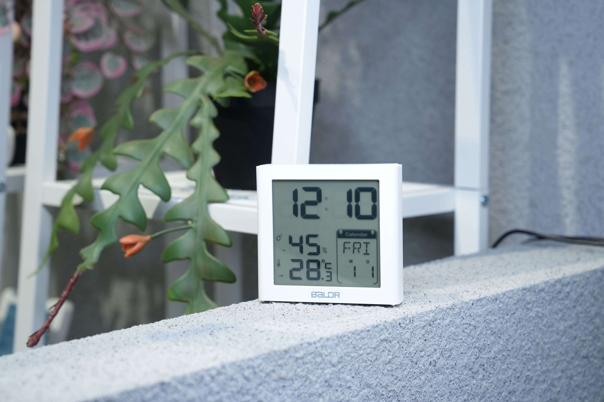 BALDR Digital Clock with Day & Date, Customizable Alarms