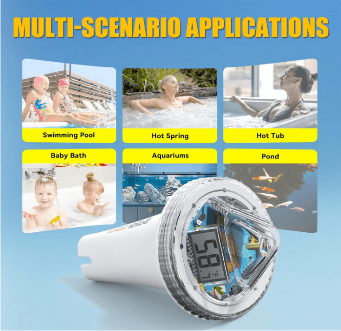 BaldrTherm Pool Thermometer Digital Floating Easy Read